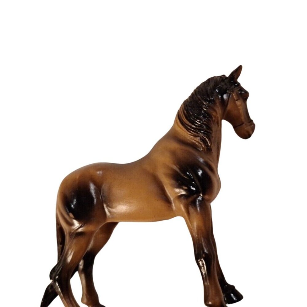 New Ray Hollow Bay Plastic Horse Figure Brown Black Vintage - Picture 6 of 9